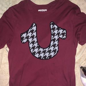 True Religion T-shirt marron, grey and black